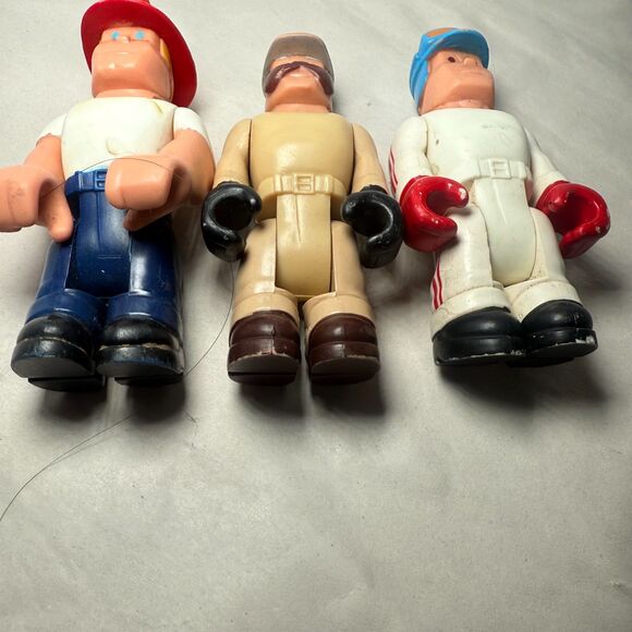 Vintage 70's Fisher Price Husky Helpers Lot of 3 - Race Driver Fire Construction - Picture 3 of 6